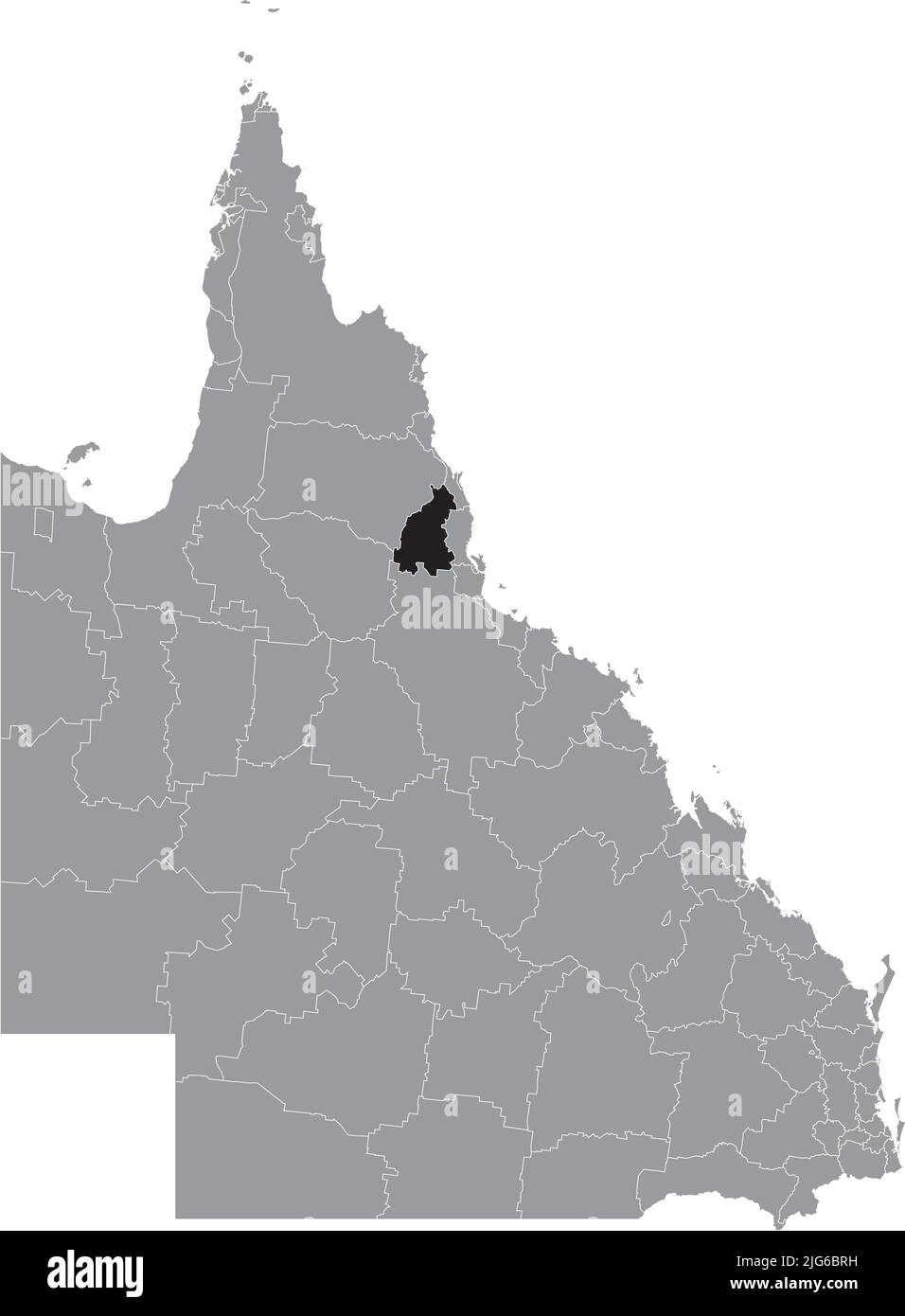 Mappa di localizzazione della REGIONE DI TABLELANDS, QUEENSLAND Illustrazione Vettoriale