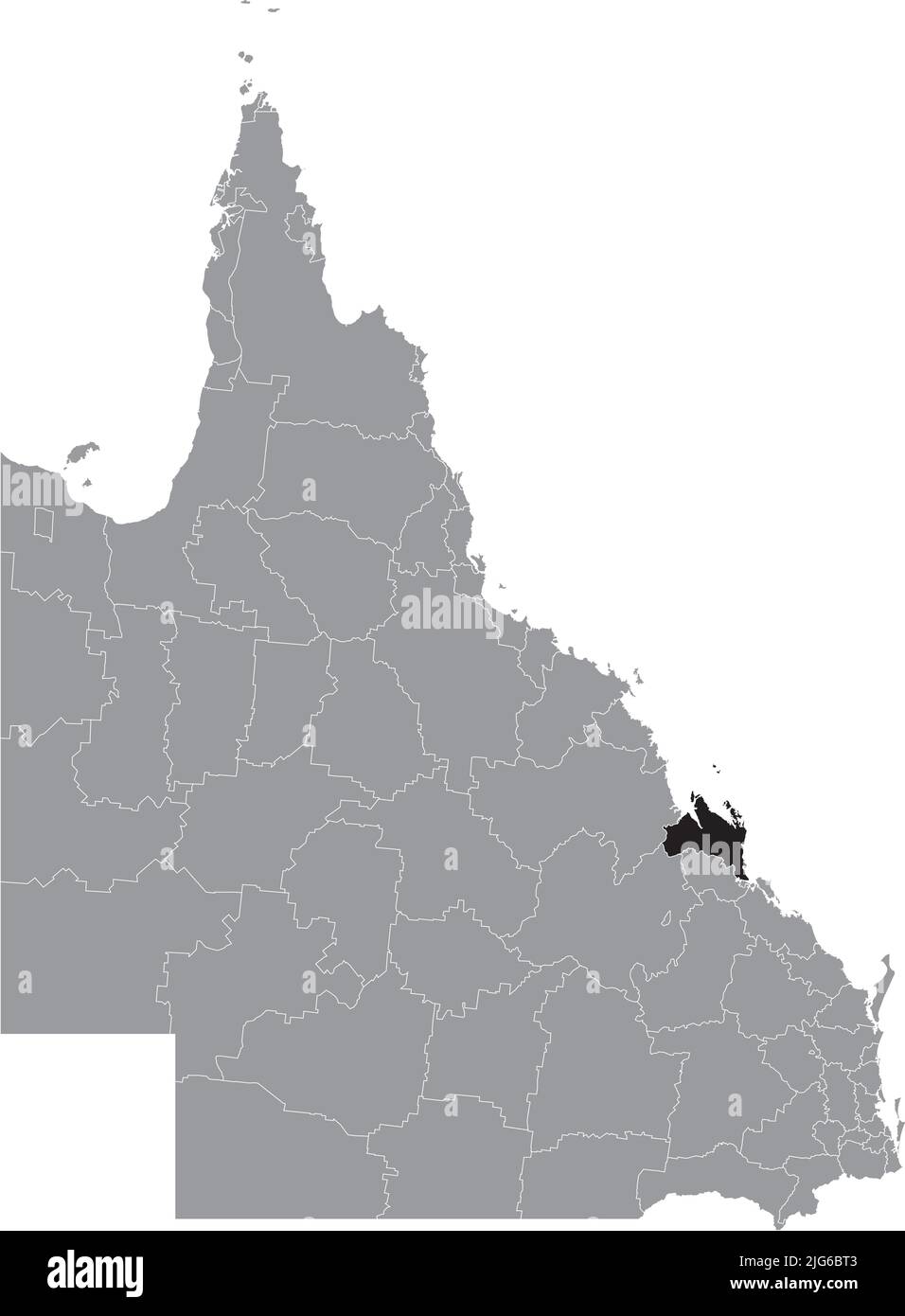 Mappa di localizzazione della SHIRE DI LIVINGSTONE, QUEENSLAND Illustrazione Vettoriale
