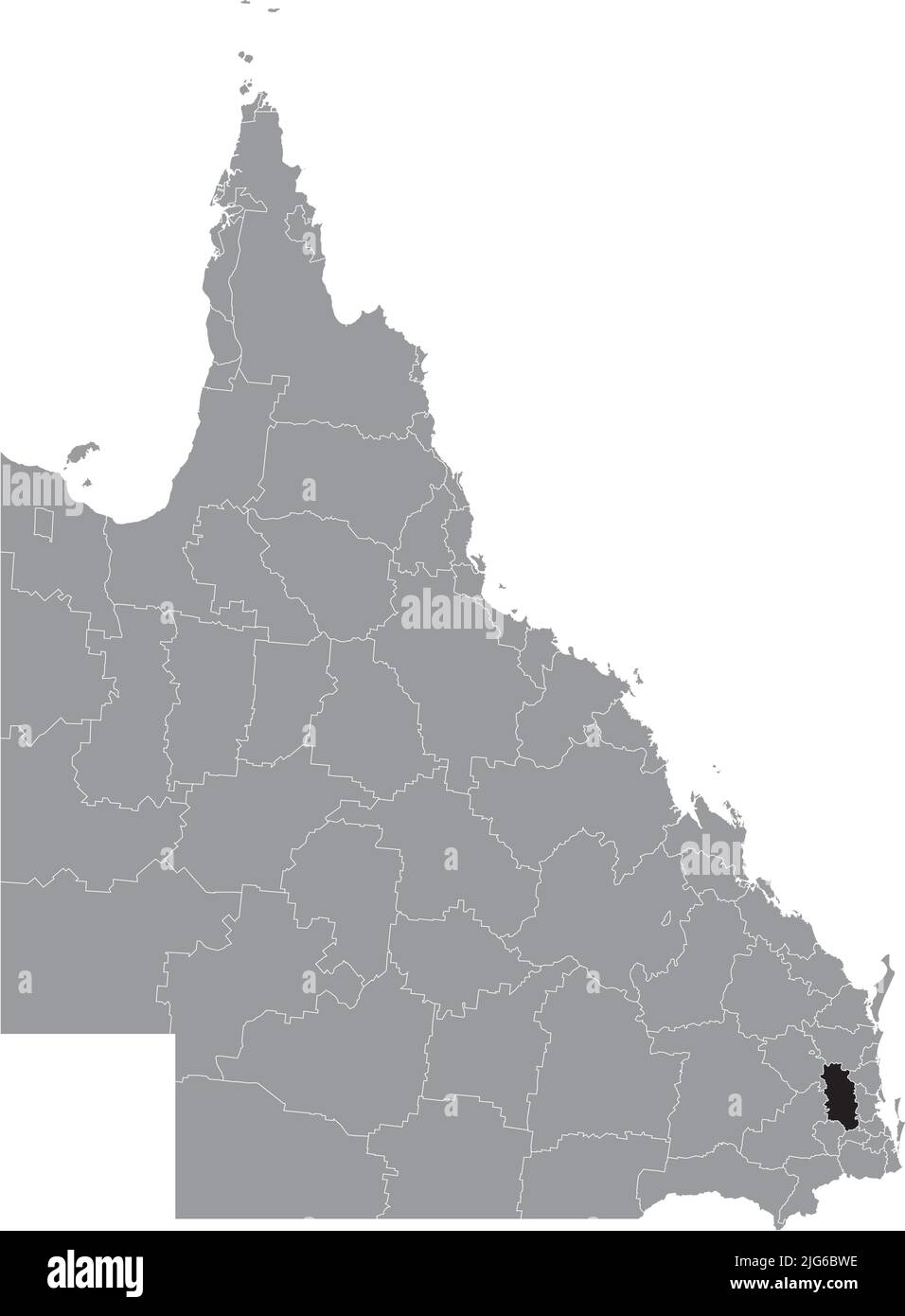 Mappa di localizzazione DELLA REGIONE SOMERSET, QUEENSLAND Illustrazione Vettoriale