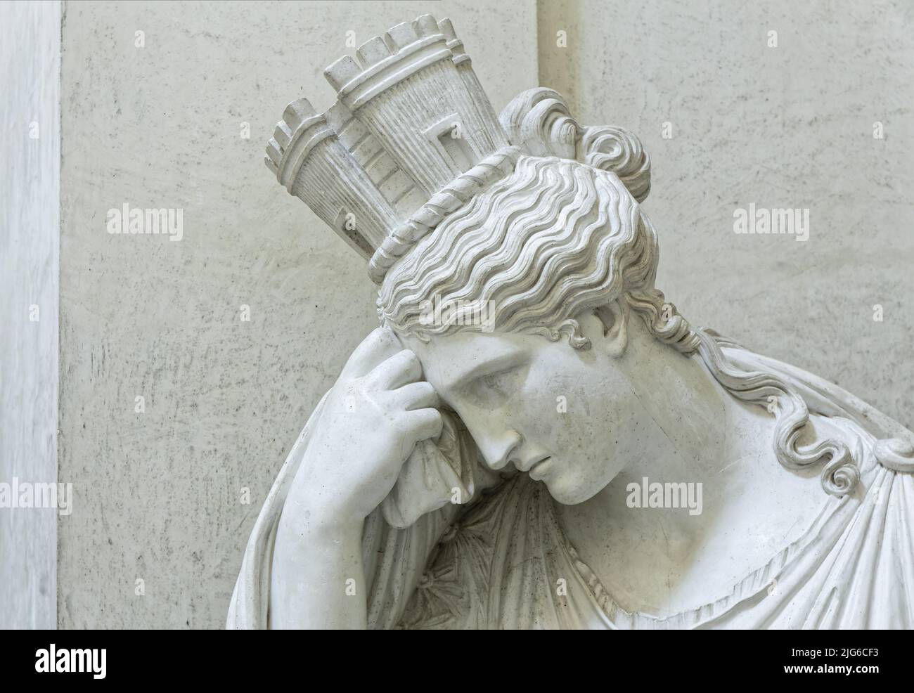 Particolare della scultura di Antonio Canova monumento funerario allegoria Italia Foto Stock