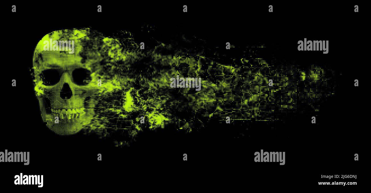 Effetto esploso del cranio in formato vettoriale Illustrazione Vettoriale