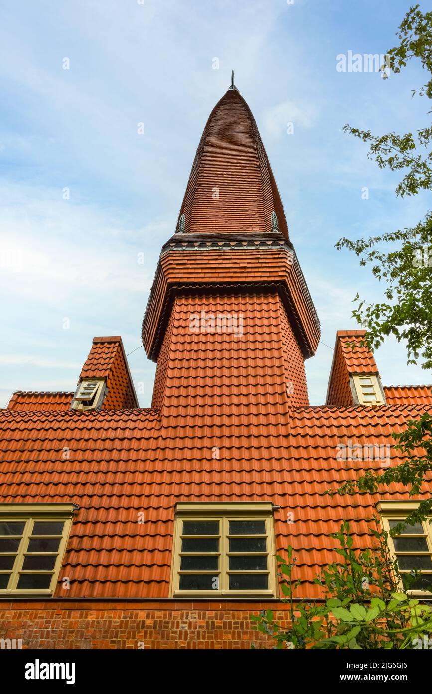 Amsterdam, Paesi Bassi. Giugno 2022. Dettagli dello stile architettonico la Scuola di Amsterdam nello Spaarndammerbuurt di Amsterdam. Foto di alta qualità. C Foto Stock