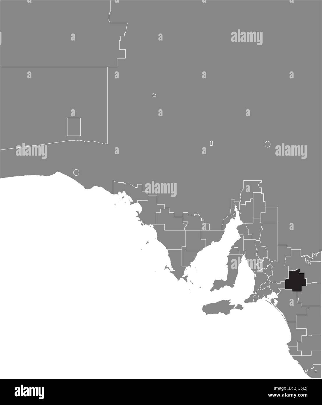 Mappa di localizzazione del CONSIGLIO DISTRETTUALE di KAROONDA EAST MURRAY, SOUTH AUSTRALIA Illustrazione Vettoriale