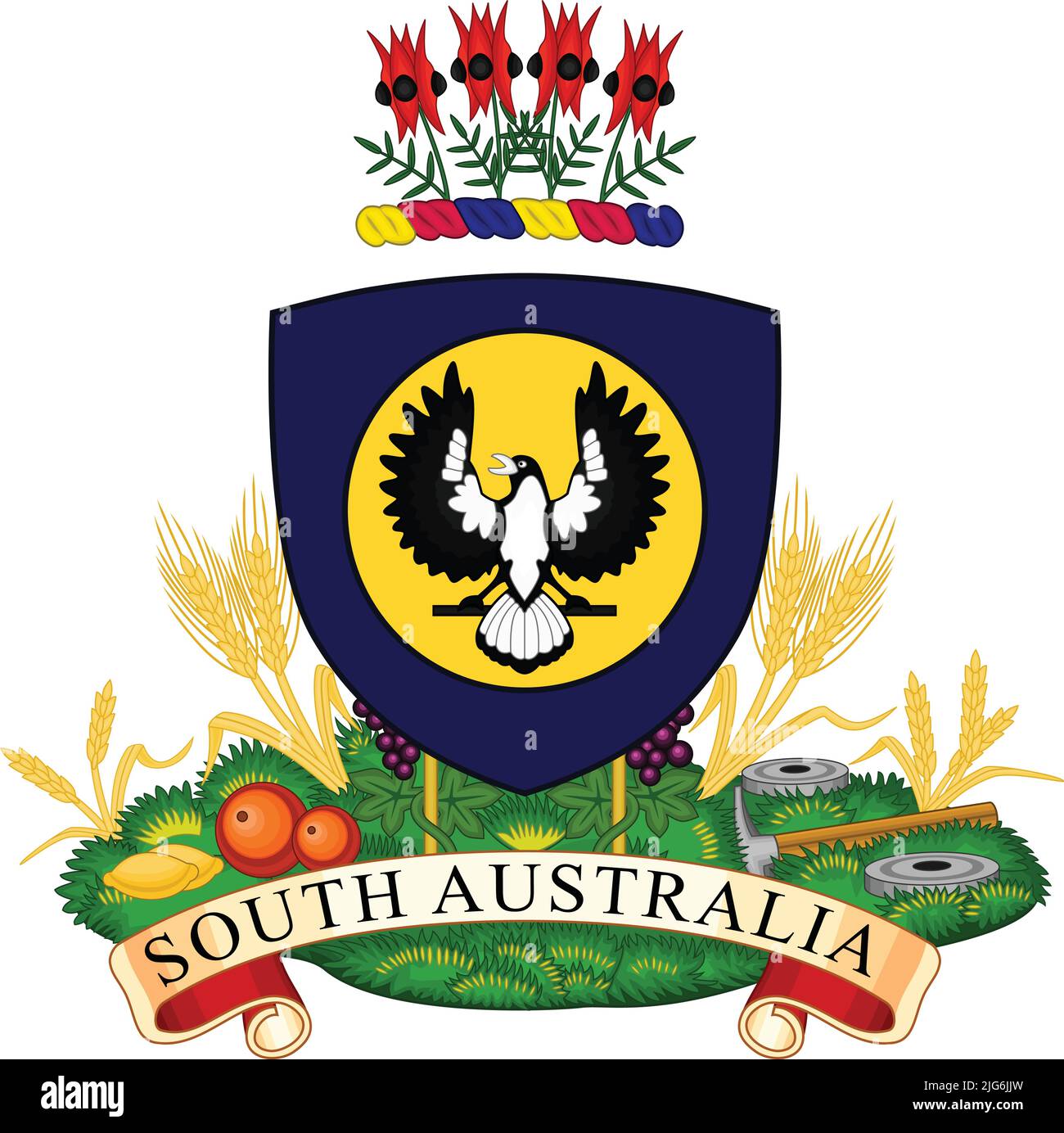 Stemma DELL'AUSTRALIA MERIDIONALE Illustrazione Vettoriale