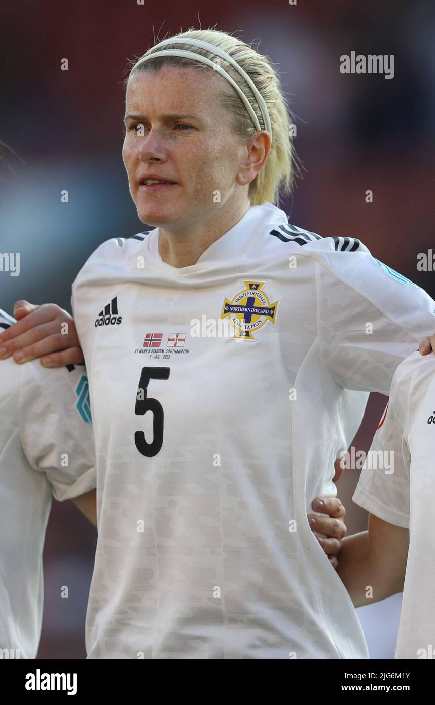 Southampton, Inghilterra, 7th luglio 2022. Julie Nelson dell'Irlanda del Nord durante la partita UEFA Women's European Championship 2022 al St Mary's Stadium di Southampton. Il credito dell'immagine dovrebbe leggere: Paul Terry / credito dello Sportimage: Notizie dal vivo dello Sportimage/Alamy Foto Stock