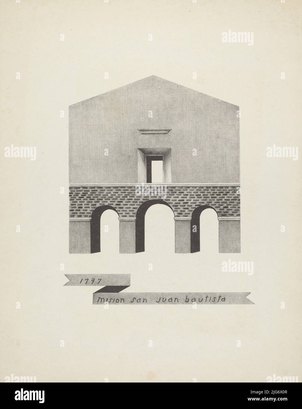 Mision San Juan Bautista, 1935/1942. Foto Stock