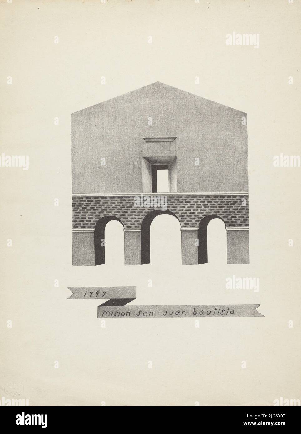 Mision San Juan Bautista, 1935/1942. Foto Stock