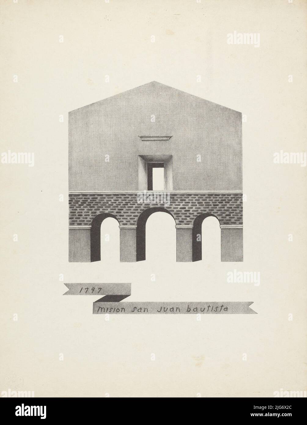 Mision San Juan Bautista, 1935/1942. Foto Stock