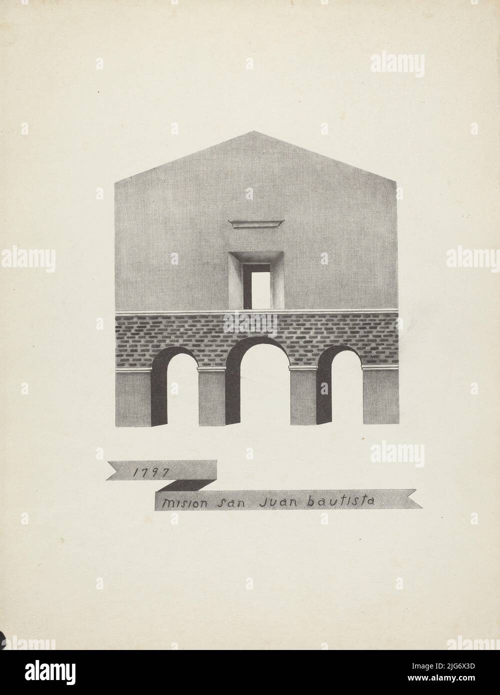 Mision San Juan Bautista, 1935/1942. Foto Stock