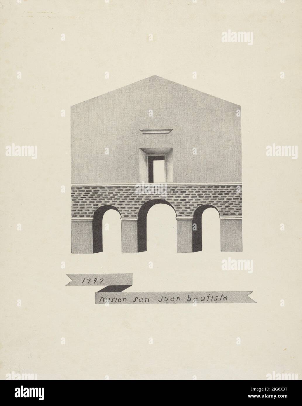 Mision San Juan Bautista, 1935/1942. Foto Stock