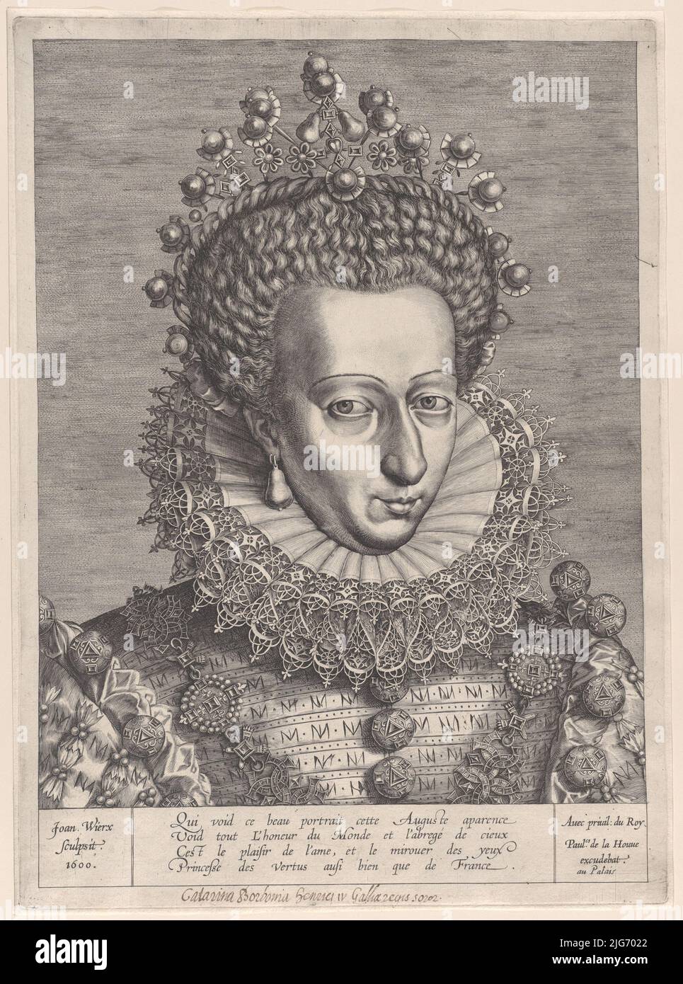 Ritratto di Caterina de Borbone, 1600. Foto Stock