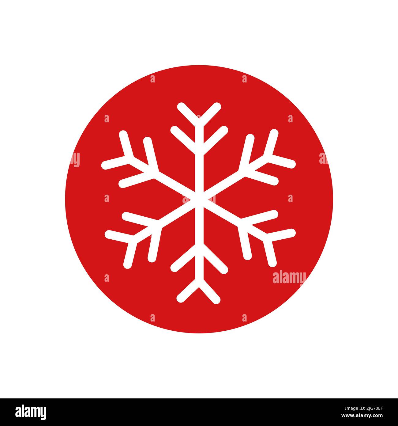 Icona fiocco di neve, design piatto Illustrazione Vettoriale
