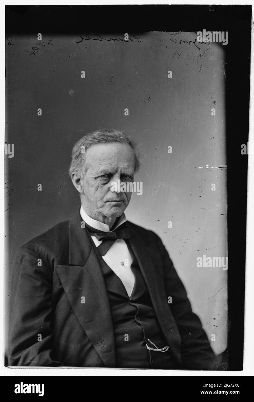 Trumbull, Lyman (avvocato), tra il 1870 e il 1880. [Giudice, Presidente del Comitato giudiziario del Senato, co-autore del tredicesimo emendamento alla Costituzione degli Stati Uniti]. Foto Stock