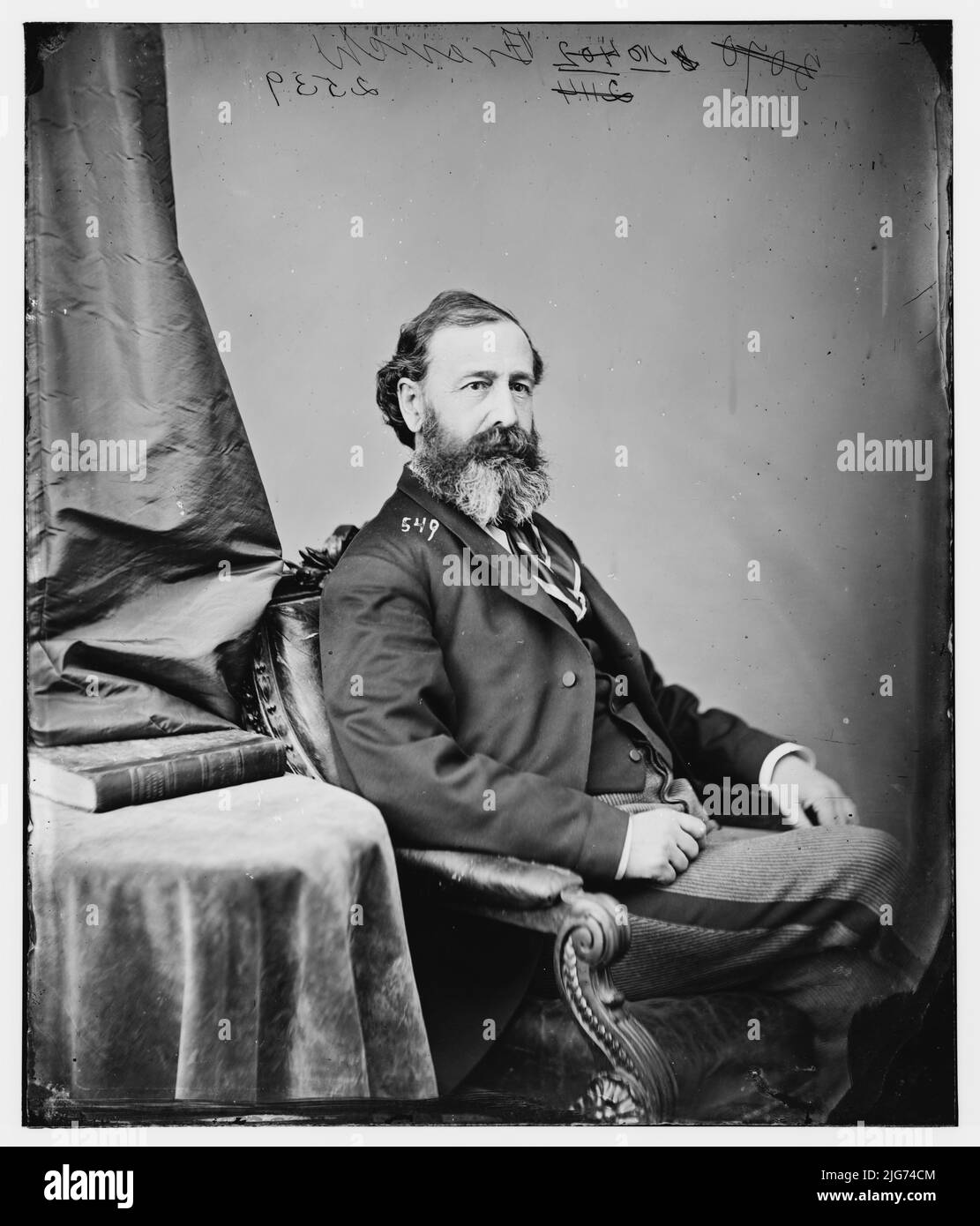 On. Francese, tra il 1860 e il 1875. [Editore, redattore e politico: Sergente alle armi del Senato degli Stati Uniti]. Foto Stock