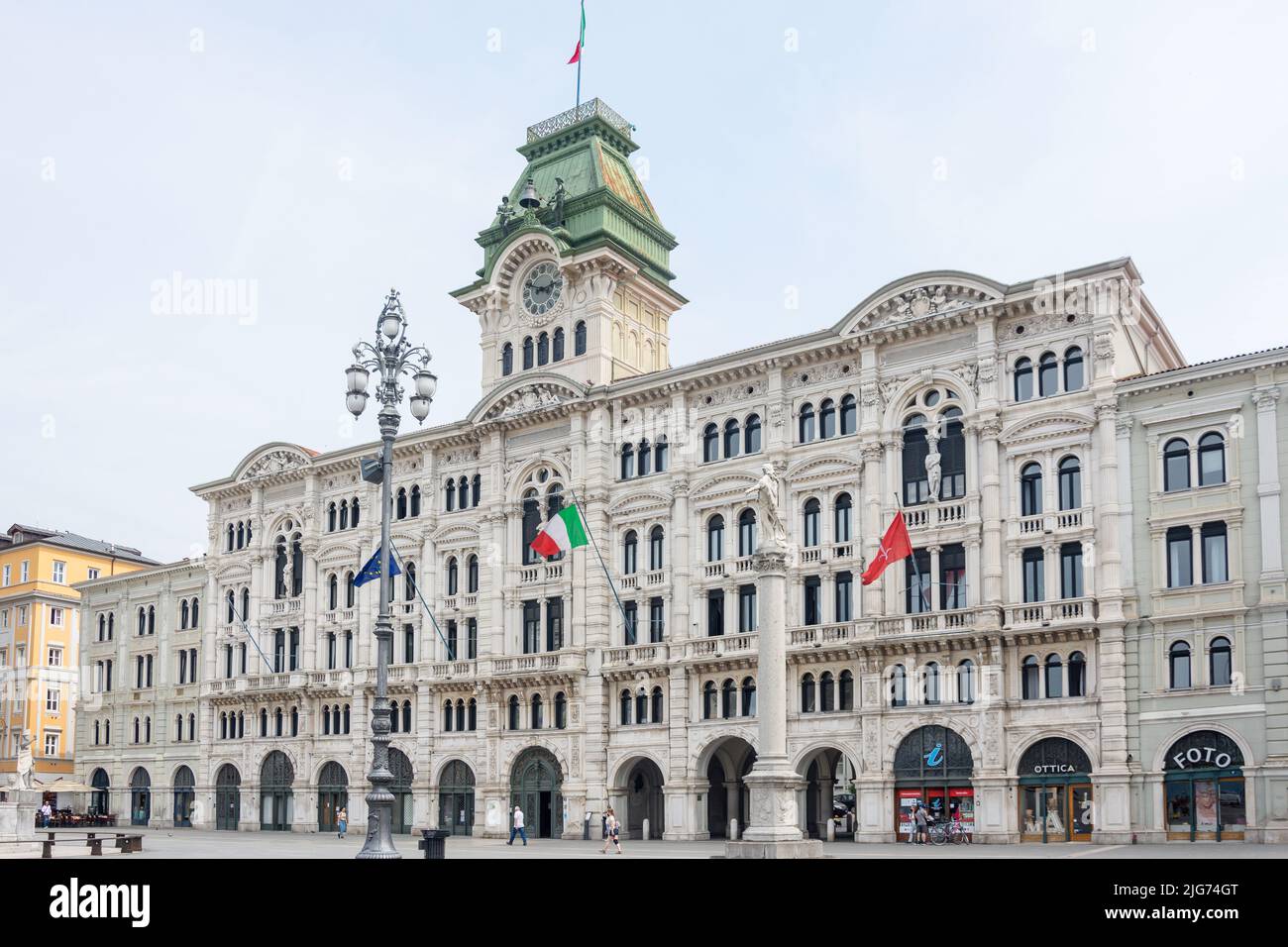 Palazzo del Municipio di Trieste, Piazza unita d'Italia, Trieste, Regione Friuli Venezia Giulia, Italia Foto Stock