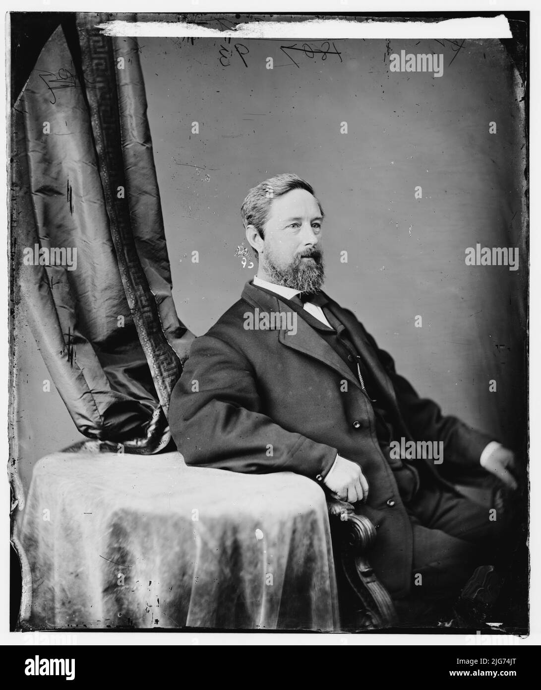 Aaron Augustus Sargent della California, tra il 1860 e il 1875. [Giornalista, avvocato, politico e diplomatico: Ha introdotto quello che è diventato l'emendamento del 19th alla Costituzione degli Stati Uniti, dando alle donne il diritto di voto; ambasciatore degli Stati Uniti in Germania]. Foto Stock