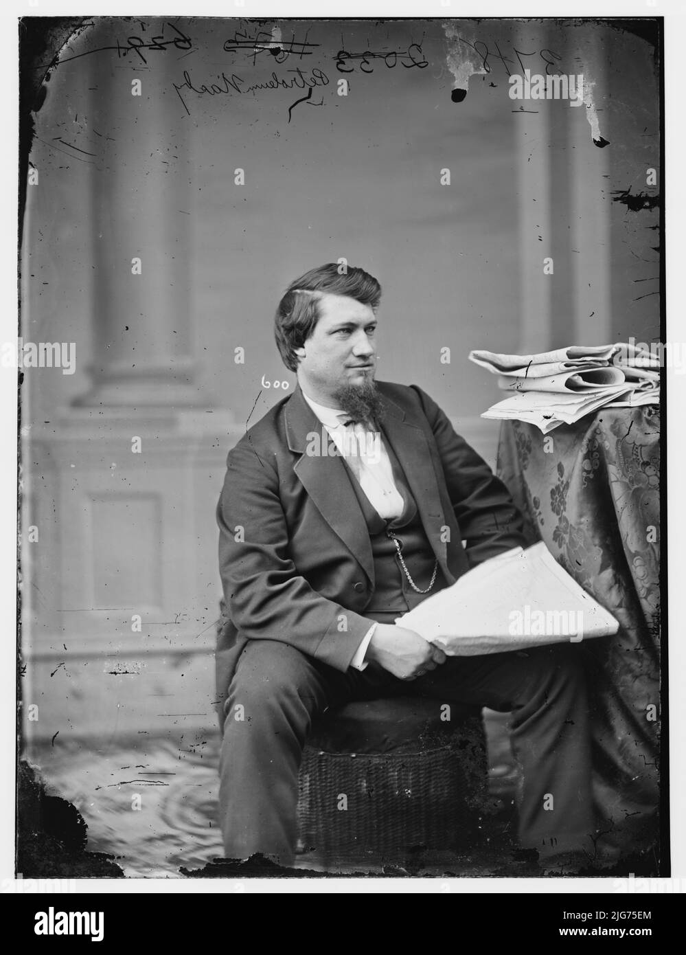 Petrolio Nasby, tra il 1860 e il 1875. [Giornalista e primo commentatore politico David Ross Locke: Autore delle "lettere Nasby", scritto nel carattere di "Rev Petrolio V(esuvio) Nasby"; descritto come "la guerra civile scritta in acido solforico"]. Foto Stock