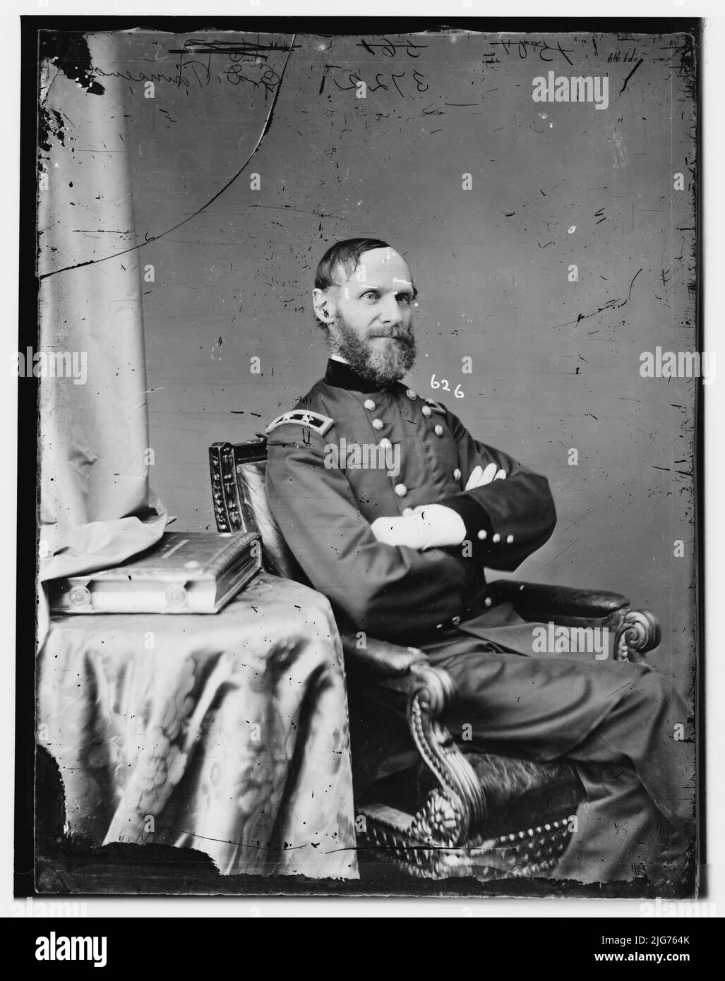 Gen. Edward Davis Townsend, USA, tra il 1860 e il 1875. [Servito nella seconda Guerra di Seminole, coinvolto nella delocalizzazione della Nazione Cherokee; morto a Washington nel 1893 dopo uno shock accidentale da una funivia]. Foto Stock