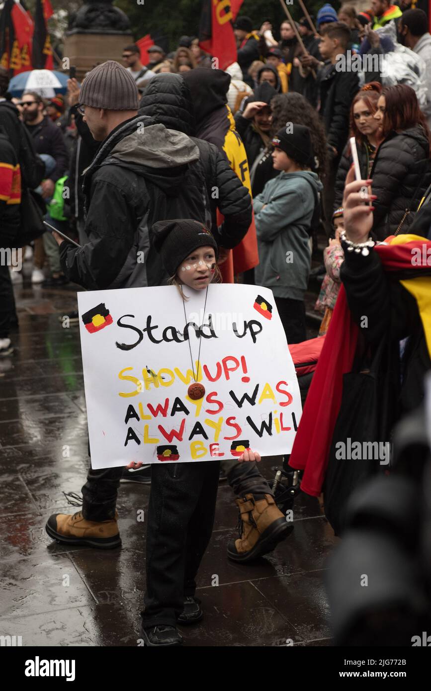 Melbourne, Australia. 8th luglio 2022. NAIDOC settimana di marzo. Credit: Jay Kogler/Alamy Live News Foto Stock