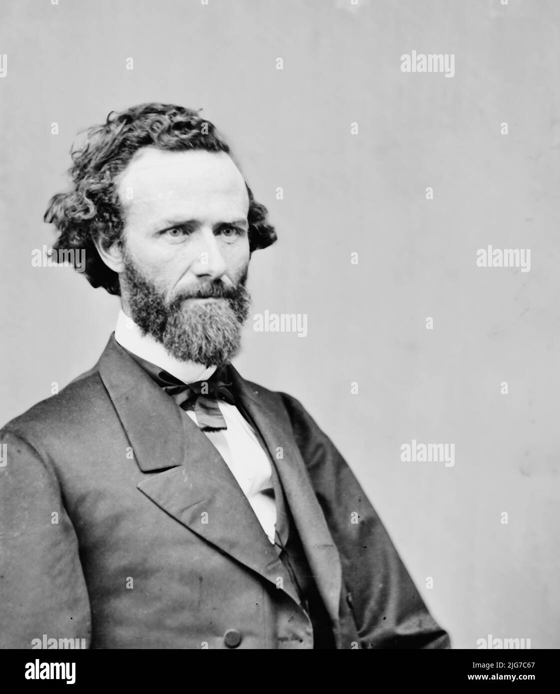 John B. Henderson di Mo., tra il 1855 e il 1865. [Politico, soldato: Co-autore del tredicesimo emendamento alla Costituzione degli Stati Uniti (che proibisce permanentemente la schiavitù negli Stati Uniti); brigadiere generale nella milizia dello Stato del Missouri dell'esercito dell'Unione]. Foto Stock