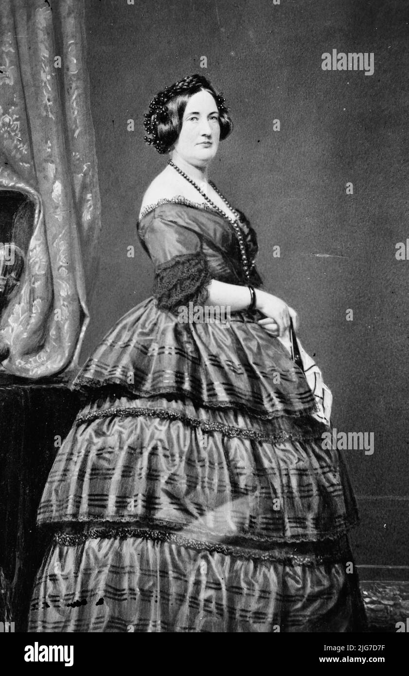 Lady Gore Onsley, tra il 1855 e il 1865. [Forse un ritratto di Harriet Georgina Whitelocke, moglie del diplomatico britannico Sir Gore Ouseley]. Foto Stock