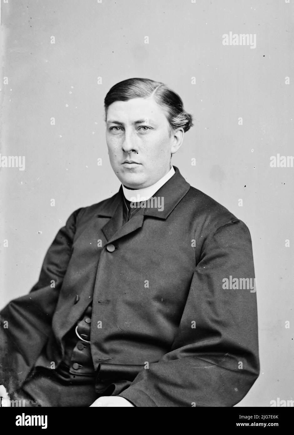 Vescovo Doane, tra il 1855 e il 1865. [Forse un ritratto di George Hobart Doane, in origine sacerdote nella Chiesa episcopale, ma che in seguito divenne cattolico; cappellano nella Brigata del New Jersey del 1st durante la guerra civile; Vescovo di Newark]. Foto Stock