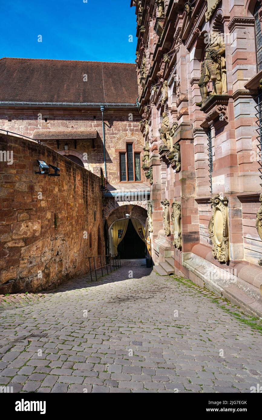 L'ingresso alla grande barile del castello di Heidelberg. Baden Wuerttemberg, Germania, Europa Foto Stock