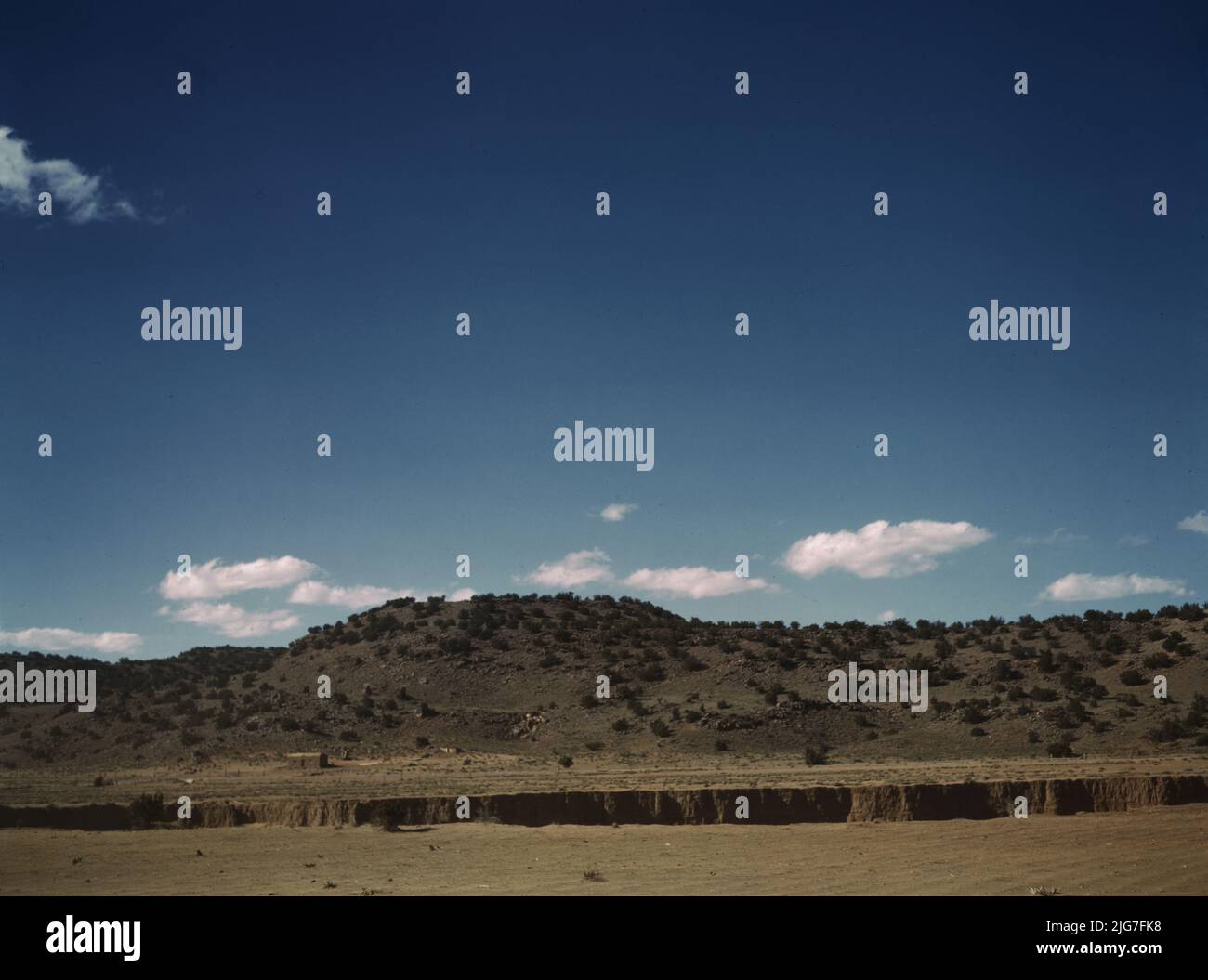 Paesaggio lungo la Santa Fe R.R., Willard, N[ew] Mex[ico]. Foto Stock