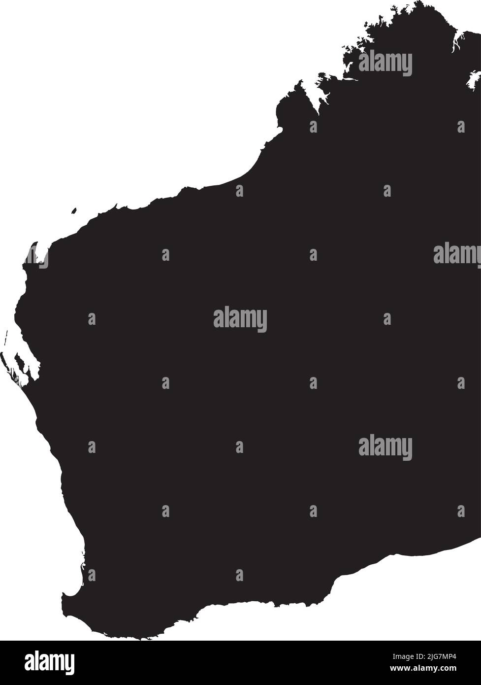 Mappa nera del BEST WESTERN AUSTRALIA Illustrazione Vettoriale