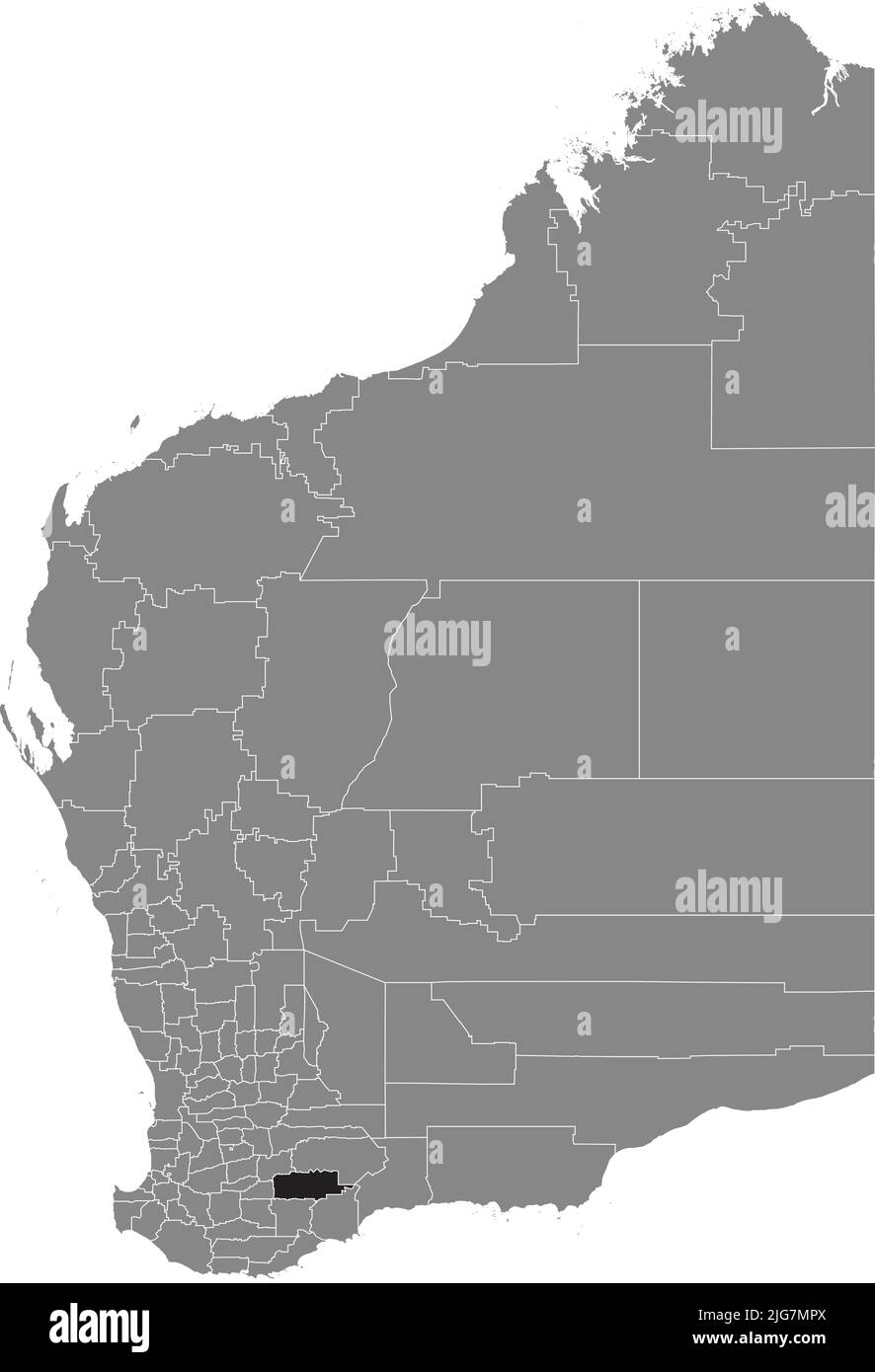 Mappa di localizzazione della SHIRE OF KENT, BEST WESTERN AUSTRALIA Illustrazione Vettoriale