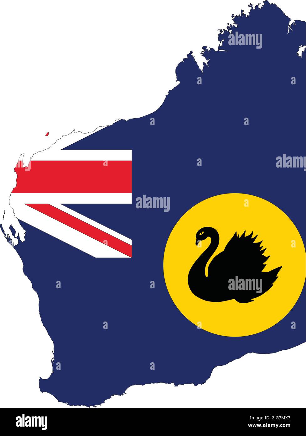 Mappa della bandiera del BEST WESTERN AUSTRALIA Illustrazione Vettoriale