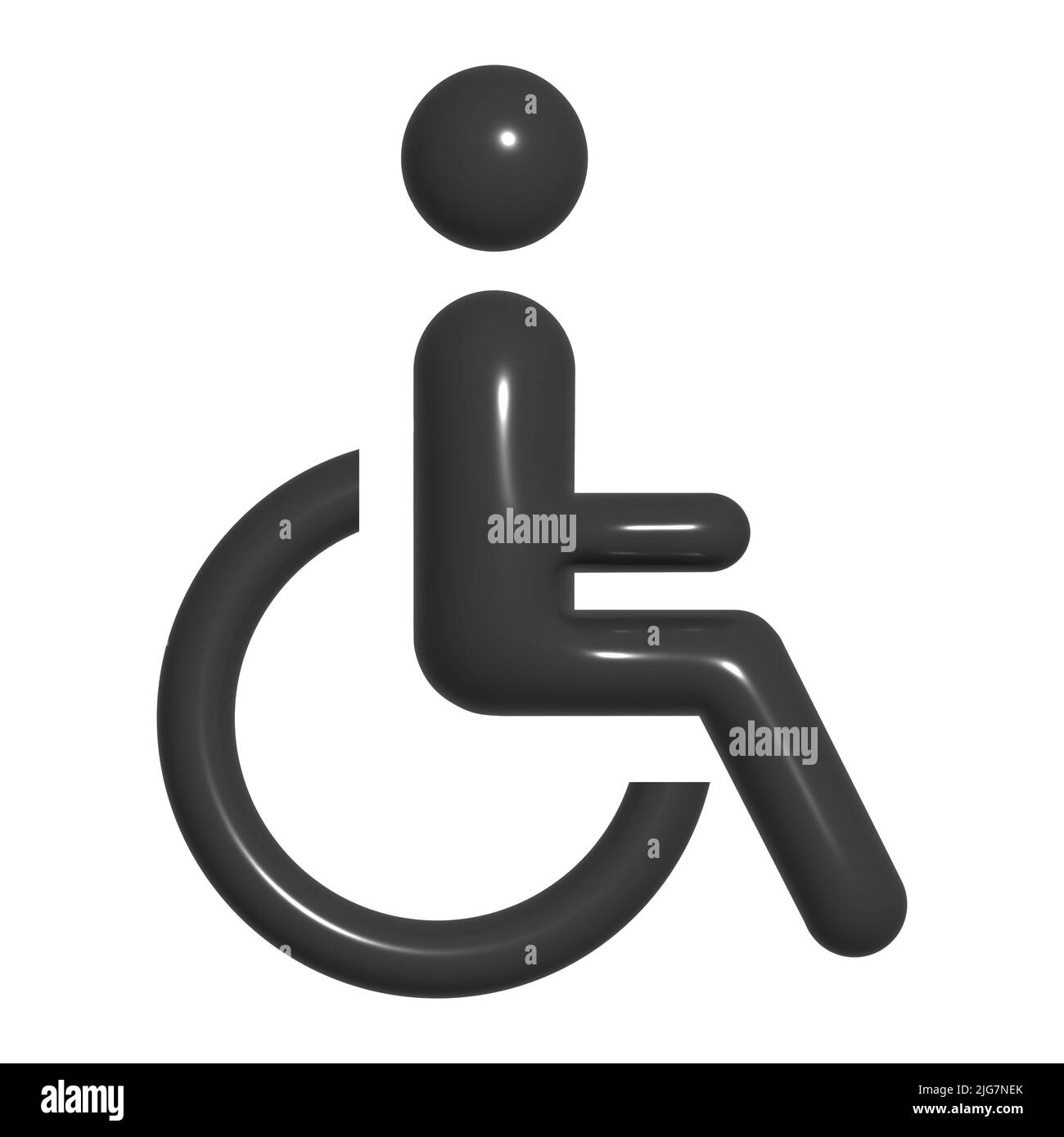 Simbolo delle persone con disabilità - immagine 3D Foto Stock