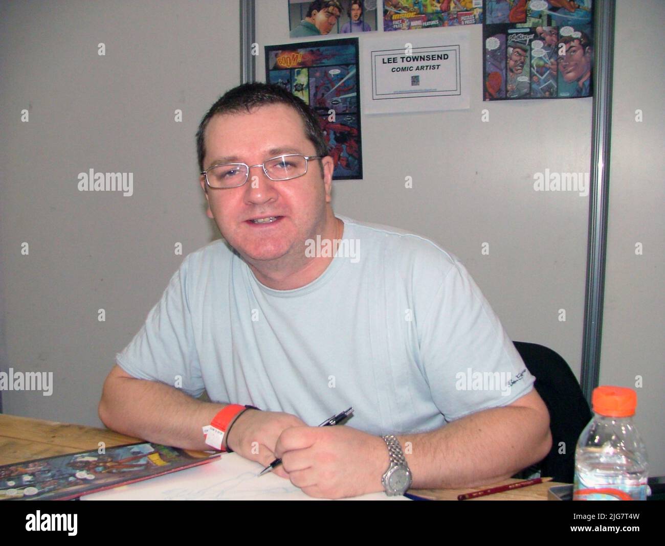 Lee Townsend, illustratore britannico e fumettista, noto per il suo lavoro su 2000 DC, Marvel, Titan fumetti più Disney TV e film di animazione Foto Stock