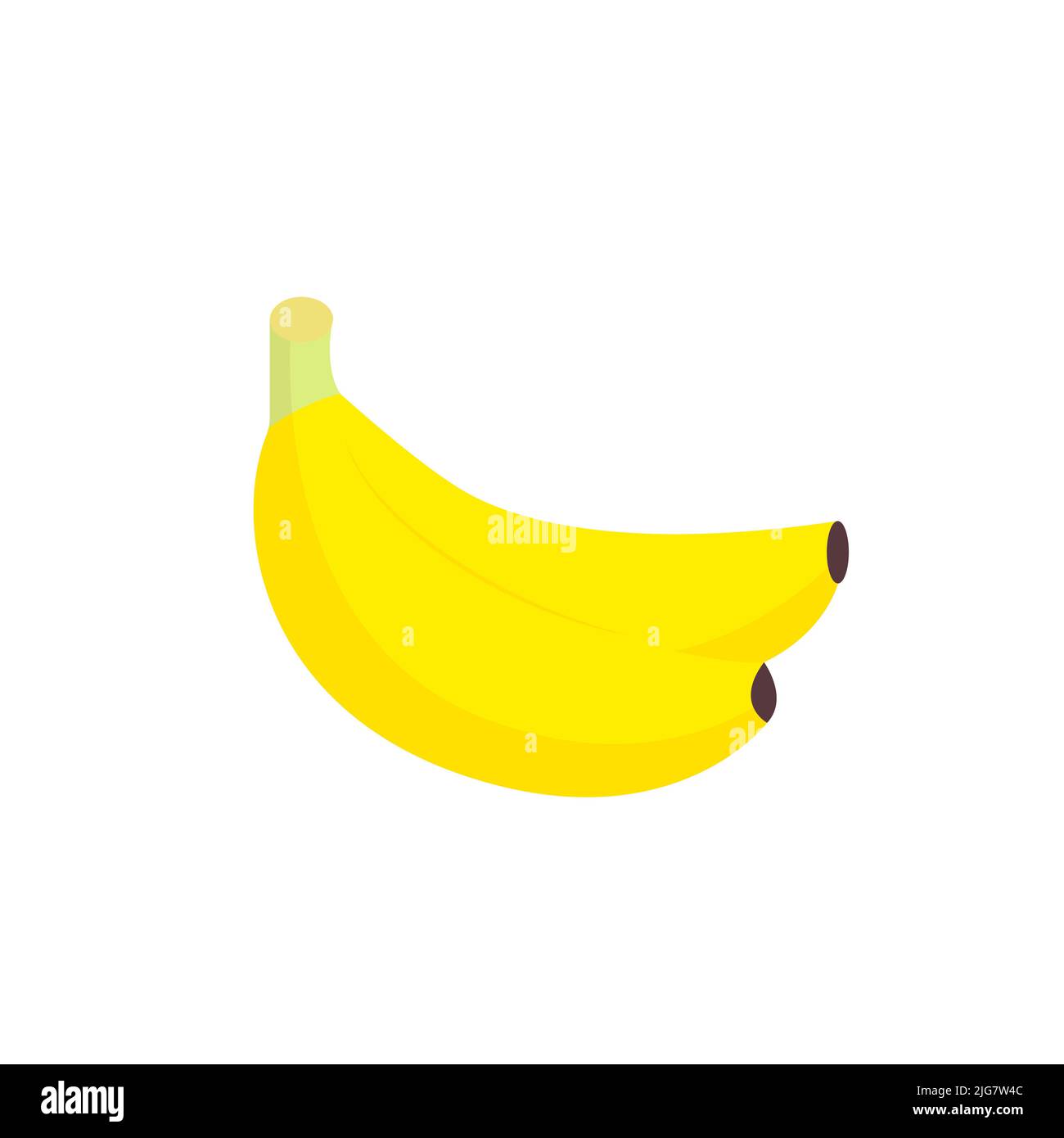 Mazzo di banane frutta vettore colore icona. EPS 10. Illustrazione della frutta tropicale. Menu vegetariano. Vegano, cibo sano. Può essere utilizzato per argomenti come Fres Foto Stock