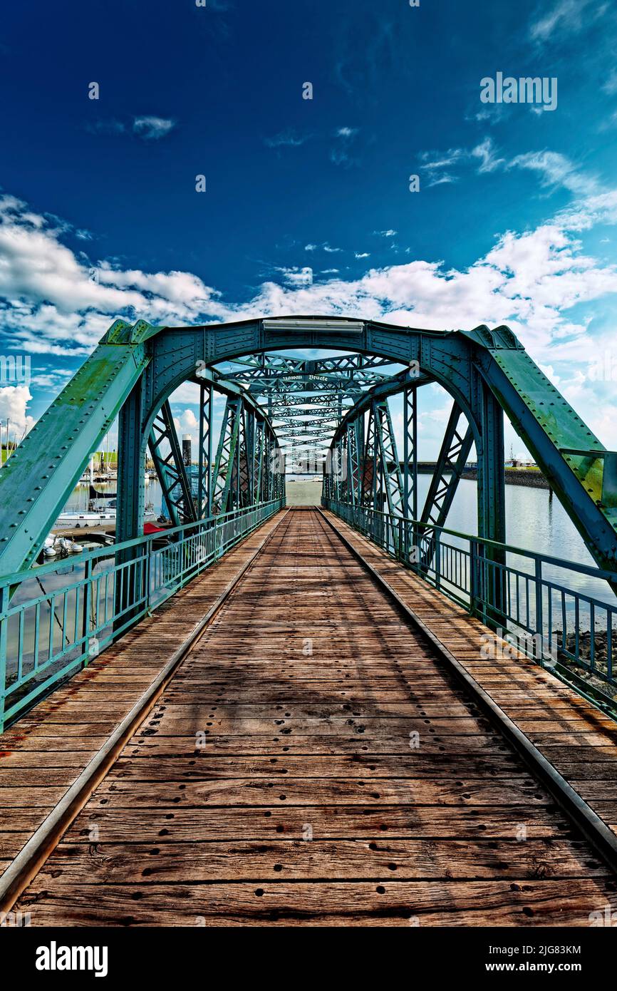 Il ponte di Nassau a Wilhelshaven Foto Stock