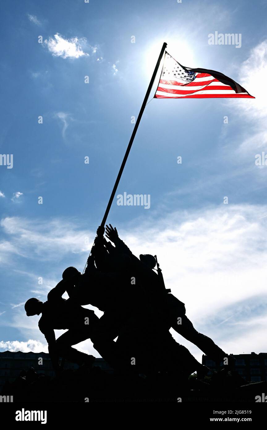 United States Marine Corps War Memorial a Washington D.C. Foto Stock