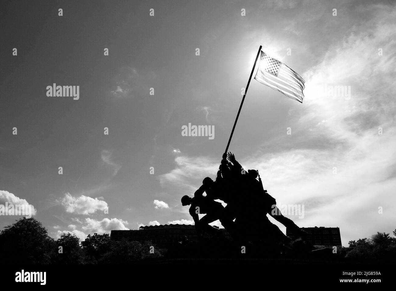 United States Marine Corps War Memorial a Washington D.C. Foto Stock