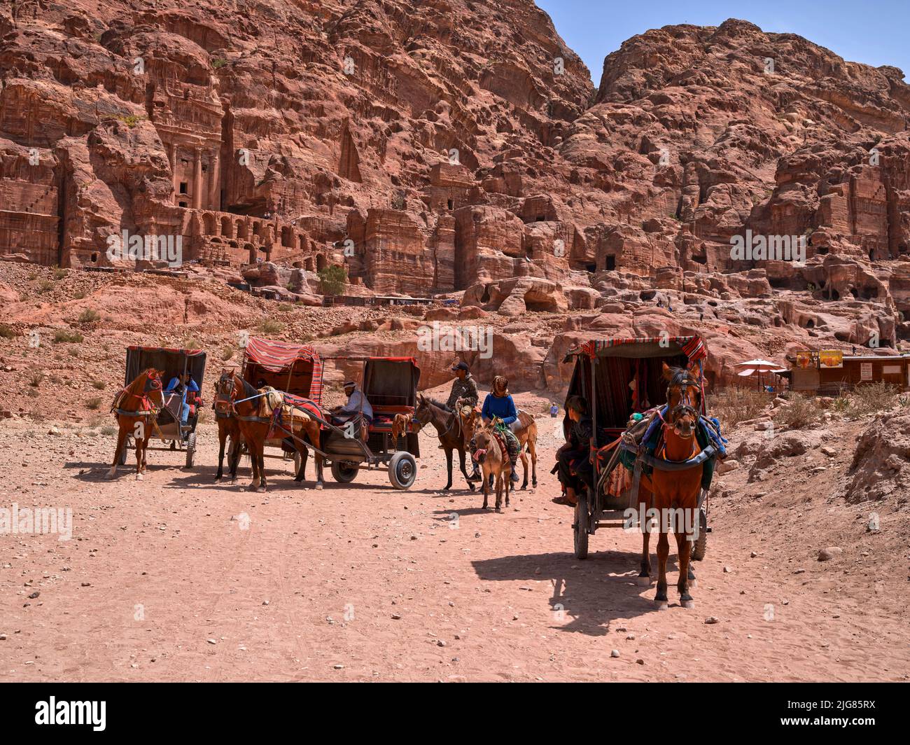 Petra, città dei Nabatei, Giordania. Foto Stock