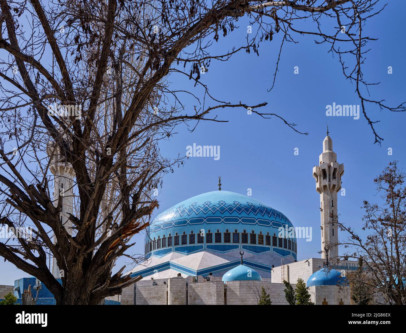 Moschea di Re Abdullah in Giordania. Foto Stock