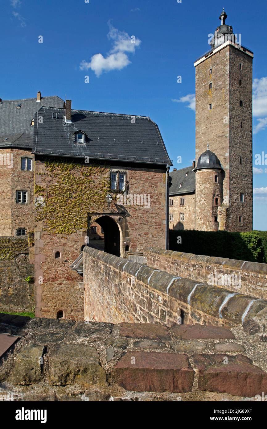 Castello, Keep, Steinau an der Straße, Assia, Germania Foto Stock