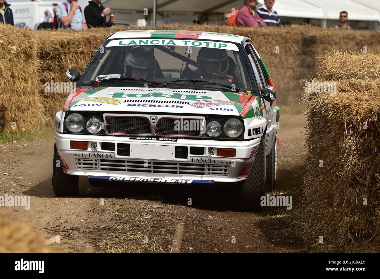 Pat Horan, Lancia Delta integrale, Dawn of Modern Rallying, Forest Rally Stage, Goodwood Festival of Speed, The Innovators - Masterminds of Motorsport Foto Stock