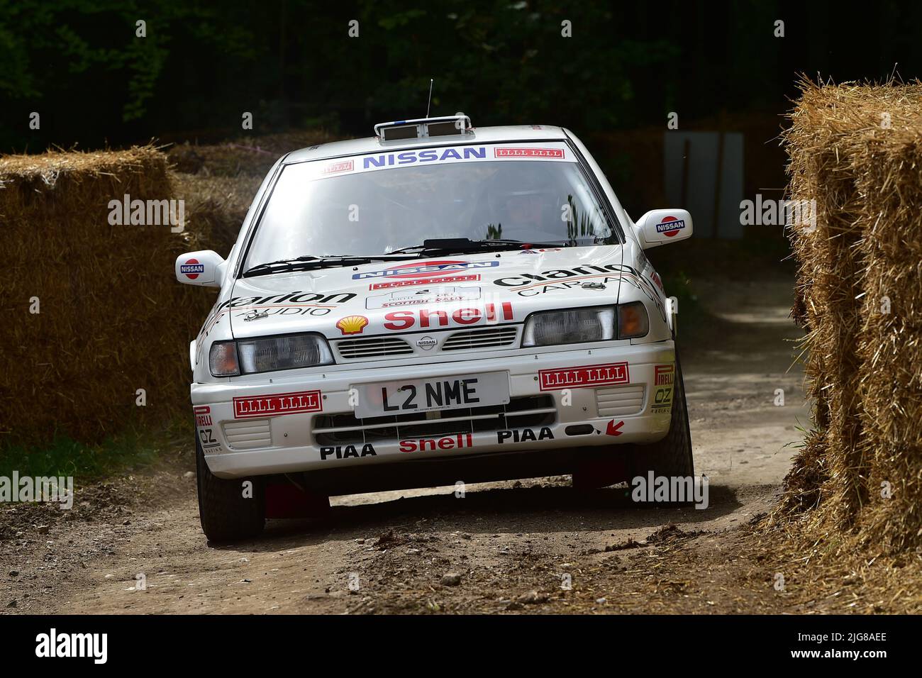 Jessica Gwynne, Nissan Sunny F2, Dawn of Modern Rallying, Forest Rally Stage, Goodwood Festival of Speed, The Innovators - Masterminds of Motorsport, Foto Stock
