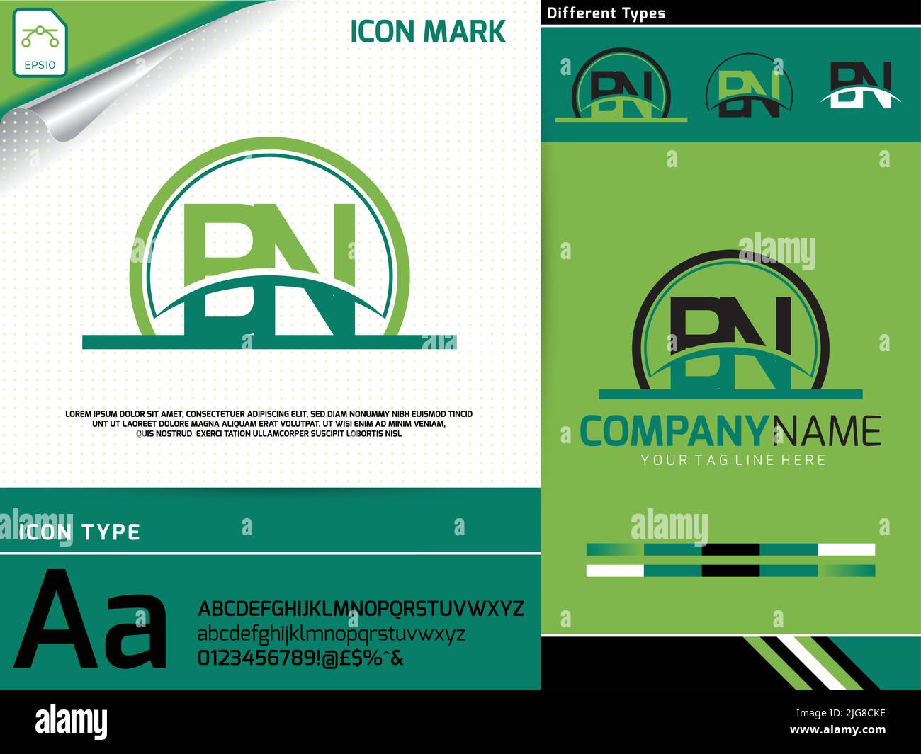 Lettera bn logo premium vettore Illustrazione Vettoriale