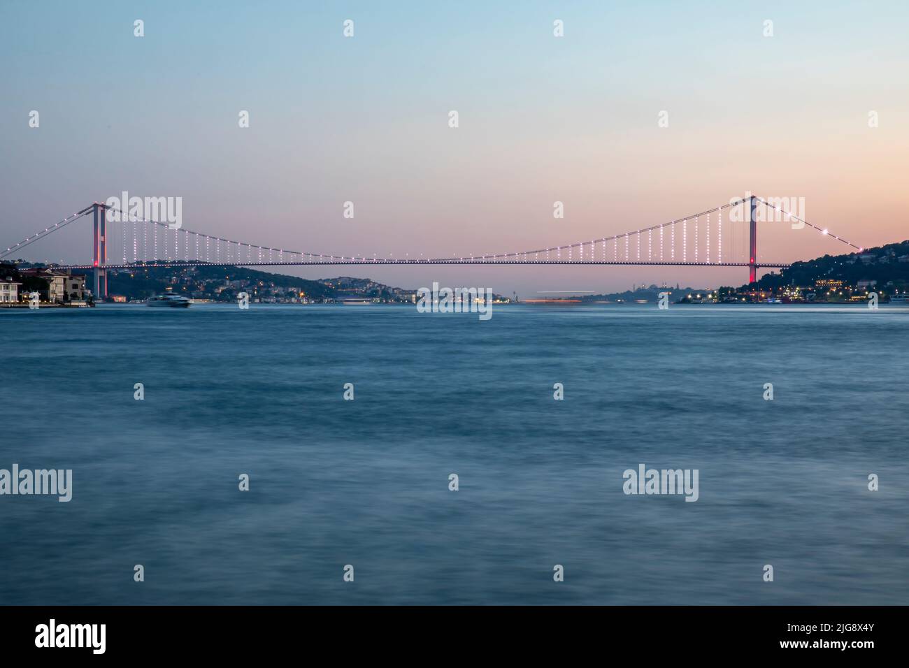 Istanbul Bosphorus Bridge città paesaggio Foto Stock