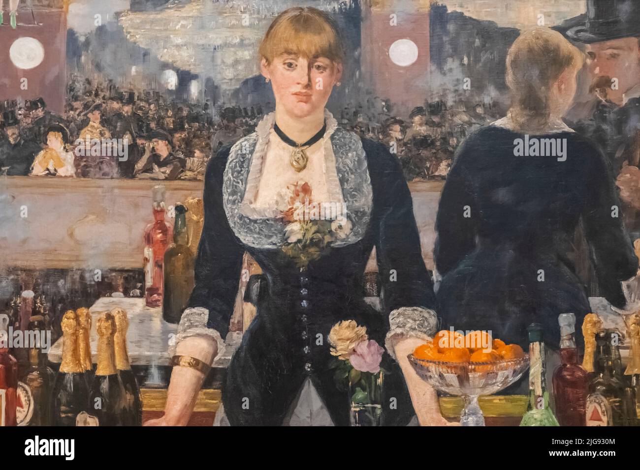 Inghilterra, Londra, Somerset House, The Courtauld Gallery, dipinto dal titolo "A Bar at the Folies-Bergere" di Edouard Manet del 1882 Foto Stock