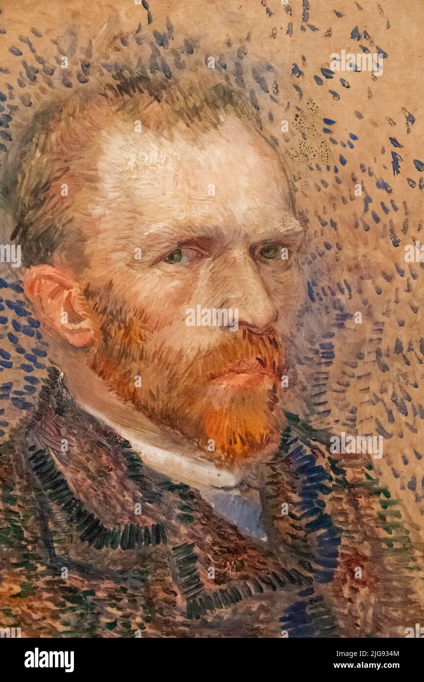 Vincent van Gogh Auto Ritratto a Parigi datato marzo-giugno 1887 Foto Stock