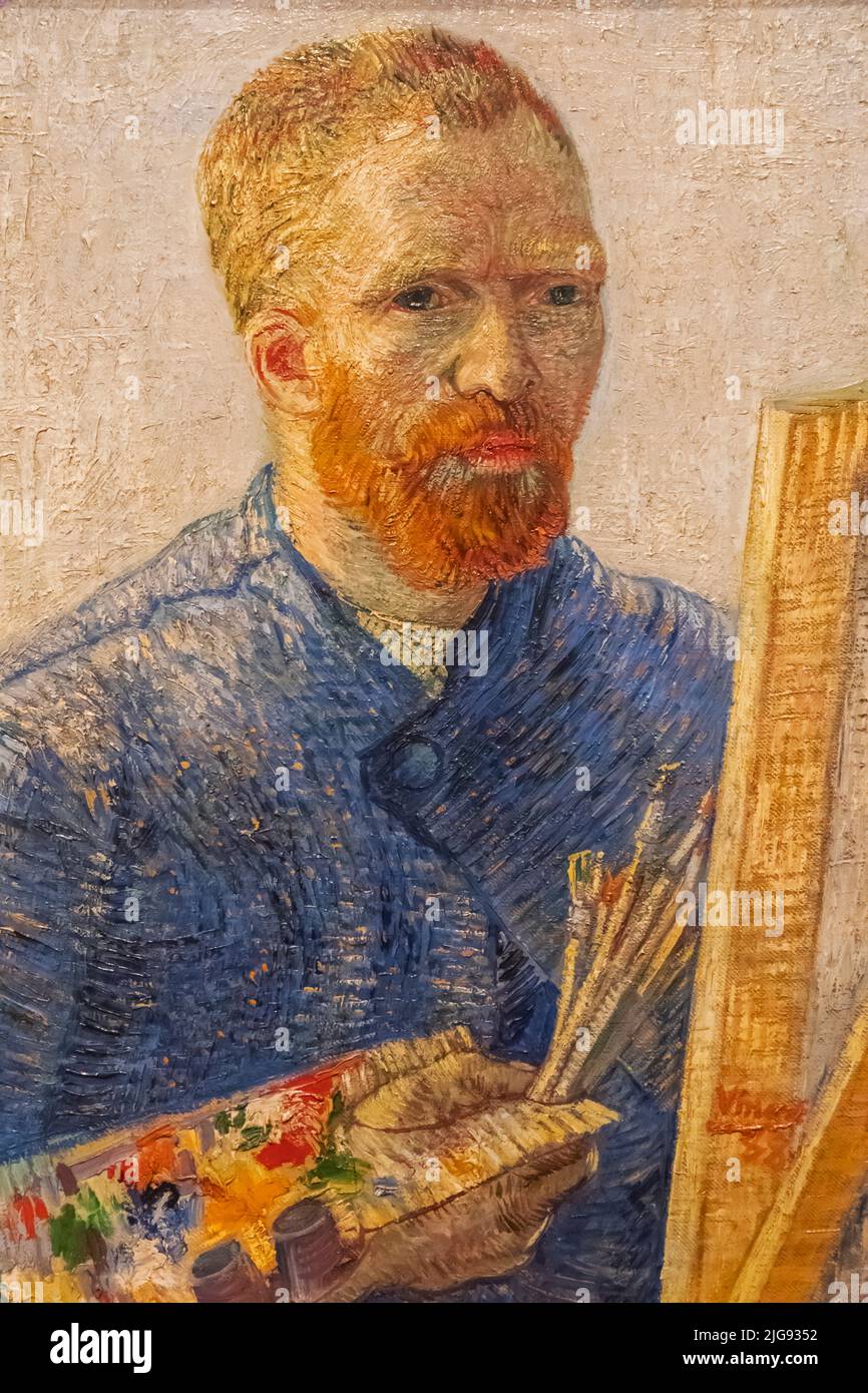 Vincent van Gogh Auto Ritratto come Pittore a Parigi datato dicembre 18887-febbraio 1888 Foto Stock