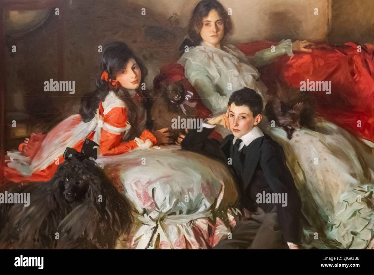Dipinto intitolato 'Essie, Ruby e Ferdinand, Children of Asher Wertheimer' dell'artista americano John Singer Sargent datato 1902 Foto Stock