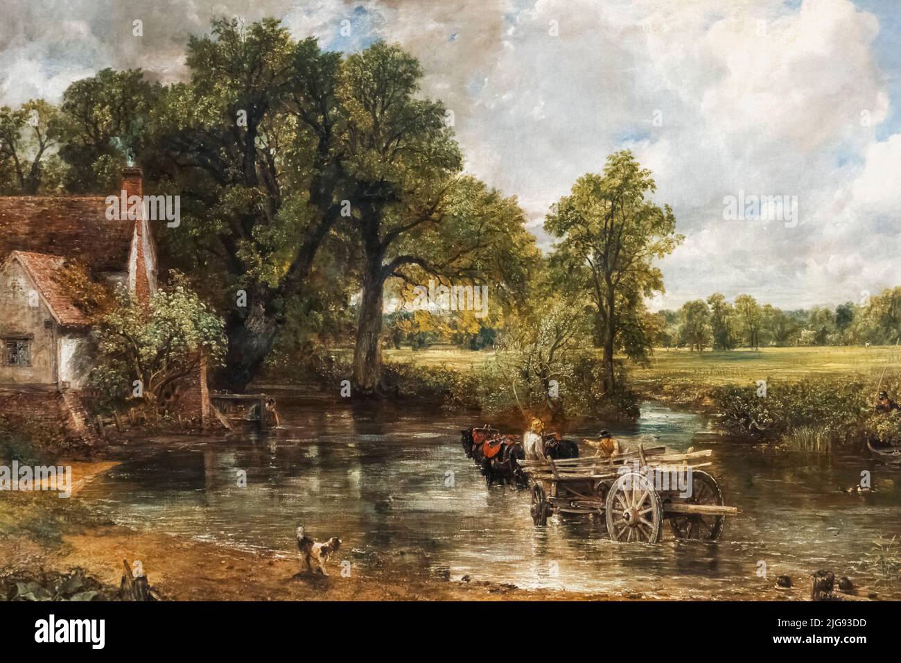 Pittura intitolata 'L'Hay Wain" di John Constable datata 1821 Foto Stock