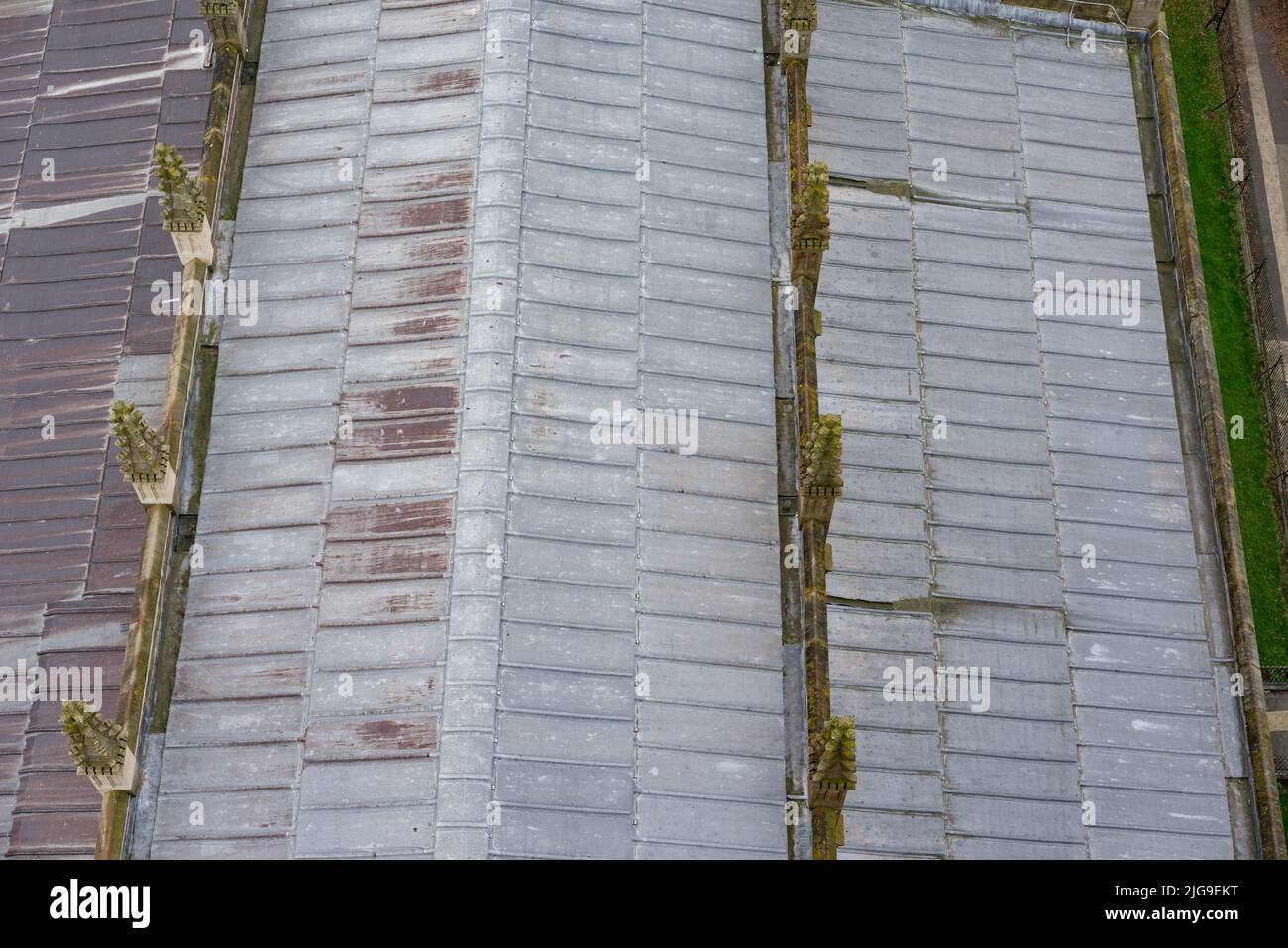 Viste urbane della città di Ledbury in Inghilterra sui confini gallesi in autunno. Foto Stock